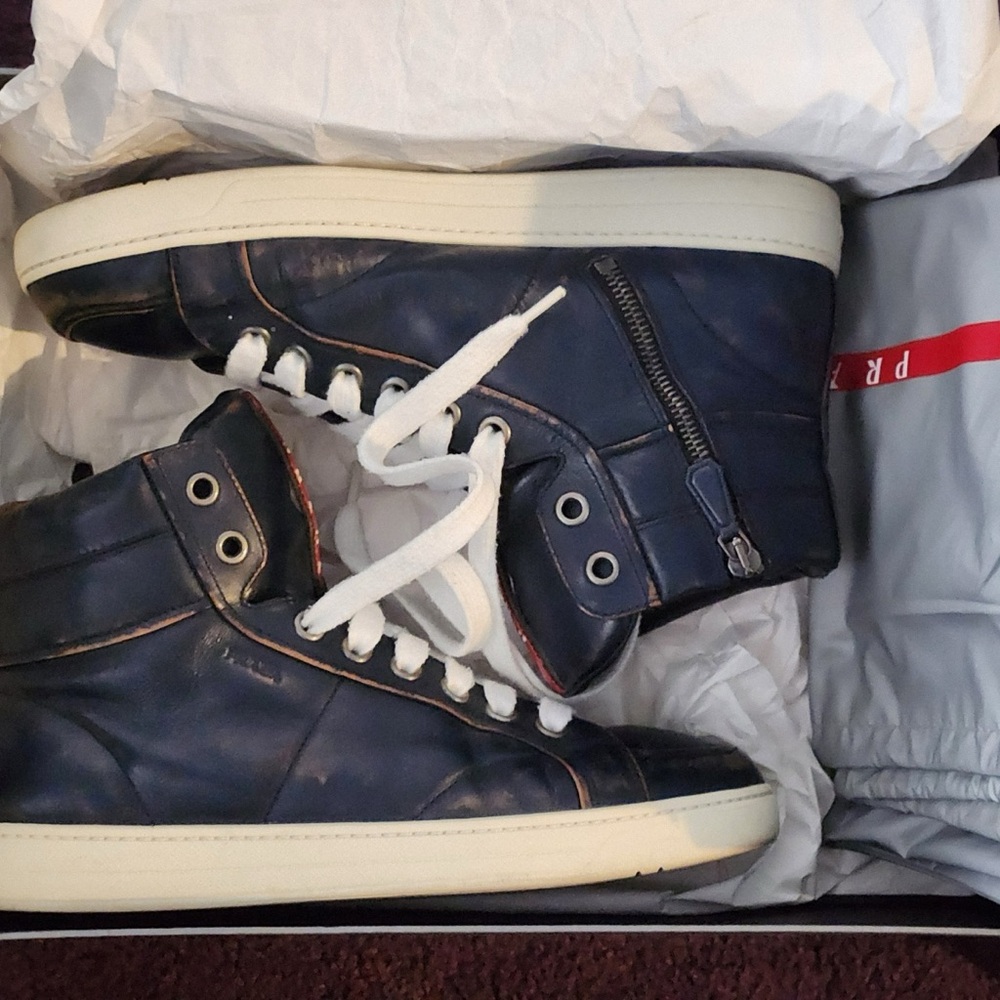 Men Prada Vitello Vintage- Size 7.5